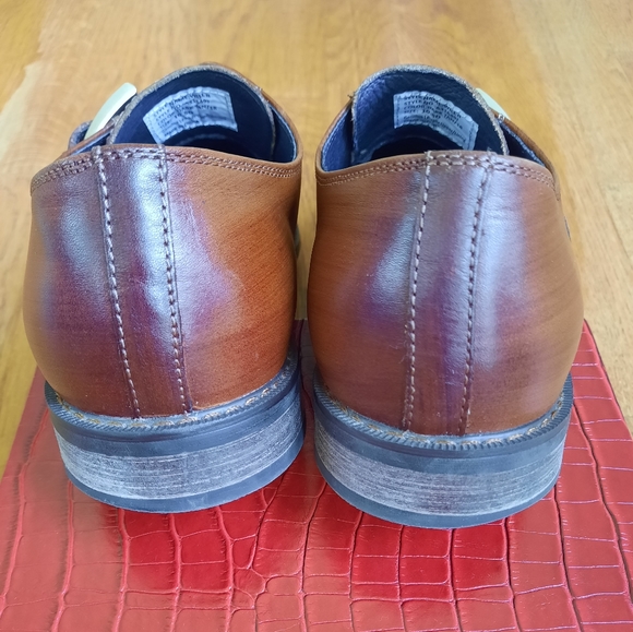 JOSEPH ABBOUD Will II Brushed Finish Monk Strap Men's Shoes Brown/Tan Sz. 10.5 - Picture 8 of 11